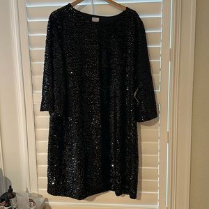 Chicos size 4 new with tags sequined a lined dress